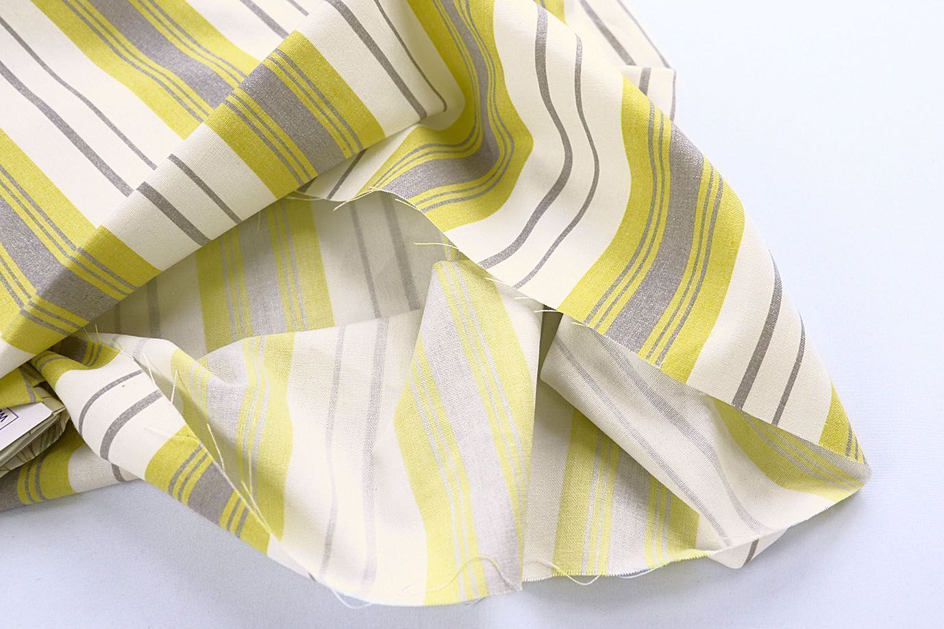 Лен принт/полоска желто-серая 4195-PY/D#8/C#1