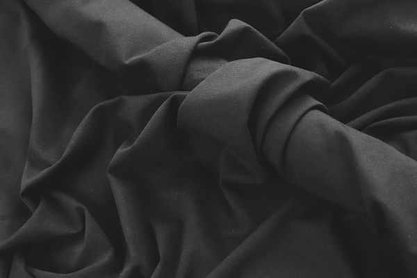 Трикотаж "Кулирка"/черный 1028/C#черный 19-4305TPX