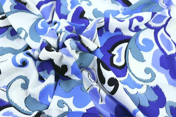 Штапель принт/сине-голубой на белом 1382-PY/D#6/C#4