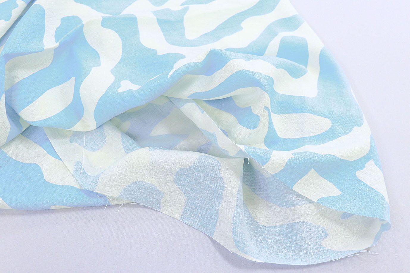 Лен БОХО принт/молочно-голубой 3810-PY/D#12/C#2