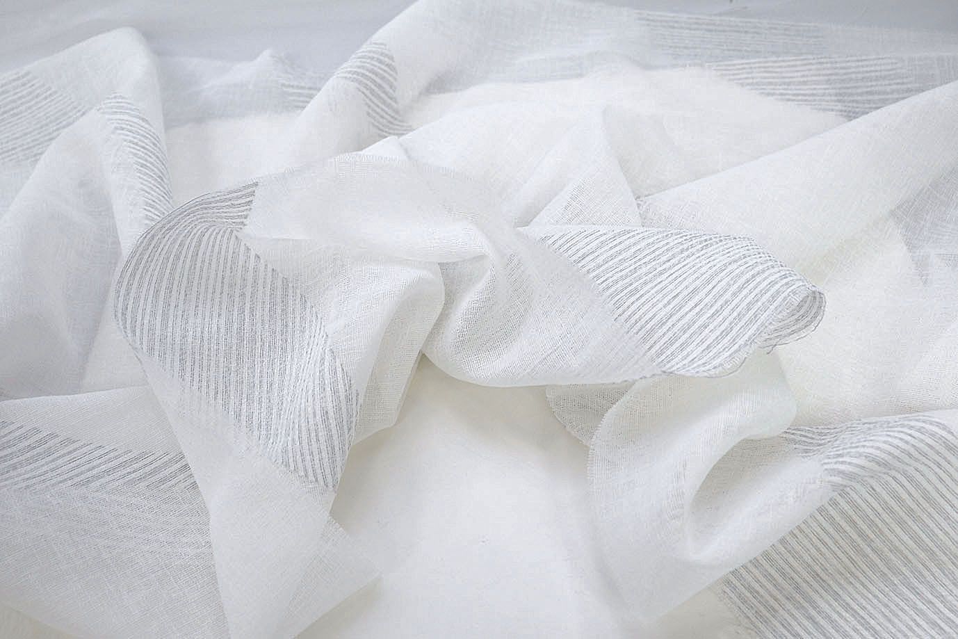 Тюль принт/серый на белом 1520-19/C#Grey