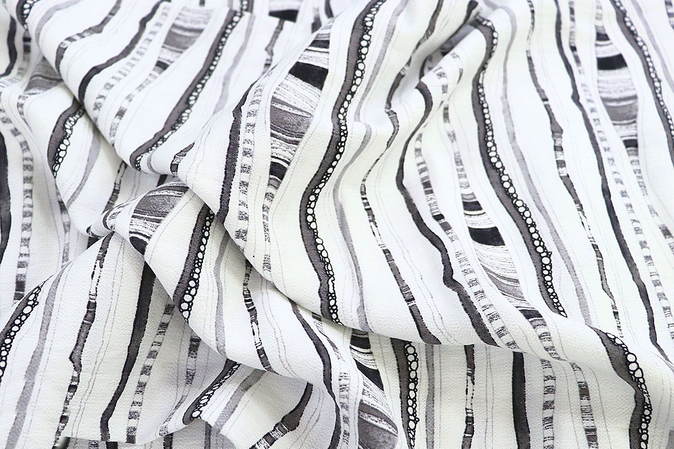 Лен БОХО принт/серый на белом 3857-PY/D#11/C#4