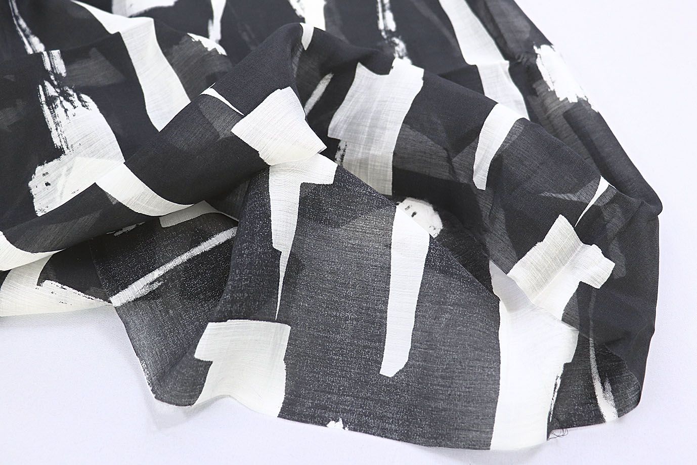 Органза принт/черно-белый 3847-PY/D#2/C#1