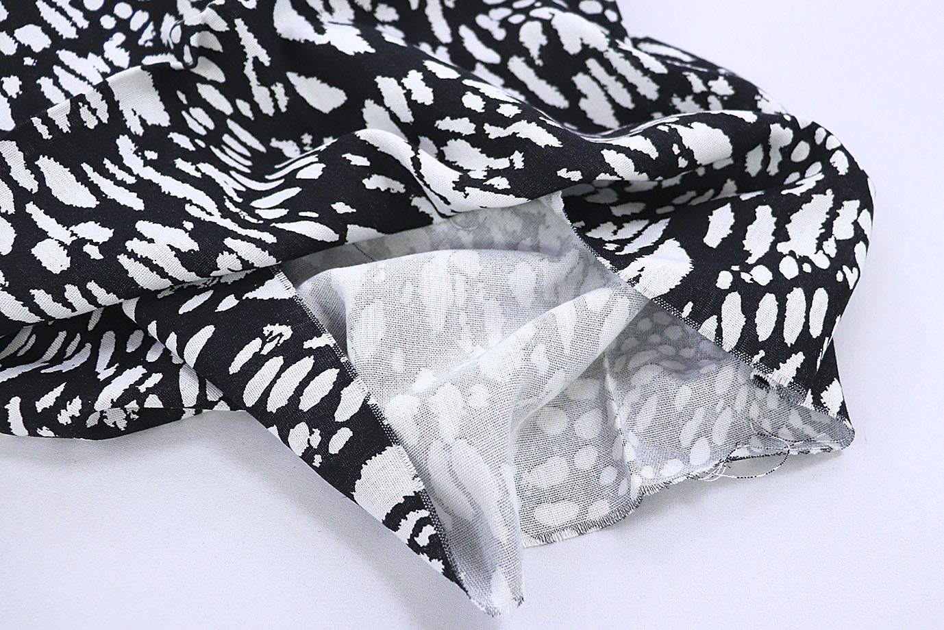 Лен принт/черно-белый 3867-PY/D#1/C#1