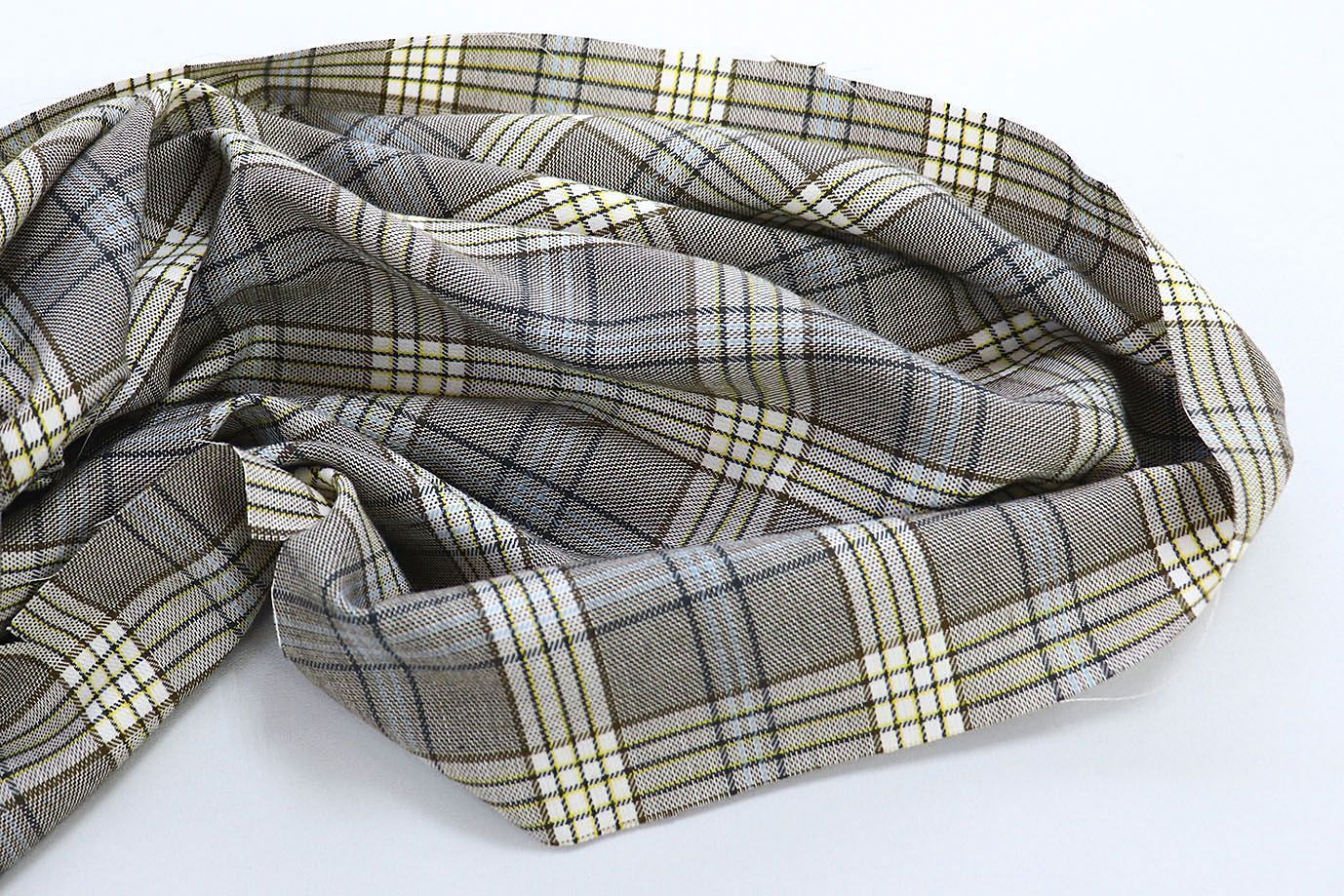 Костюмная ткань клетка/хаки 2582-PY/D#4/C#3