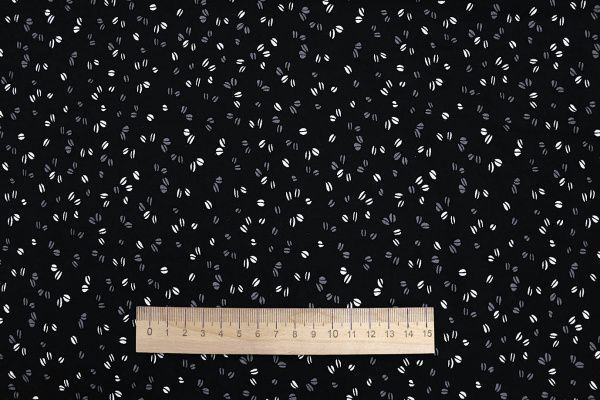 Трикотаж вискоза флок принт/бело-серый на черном SSR-841/D#3/C#1 (DT17143)