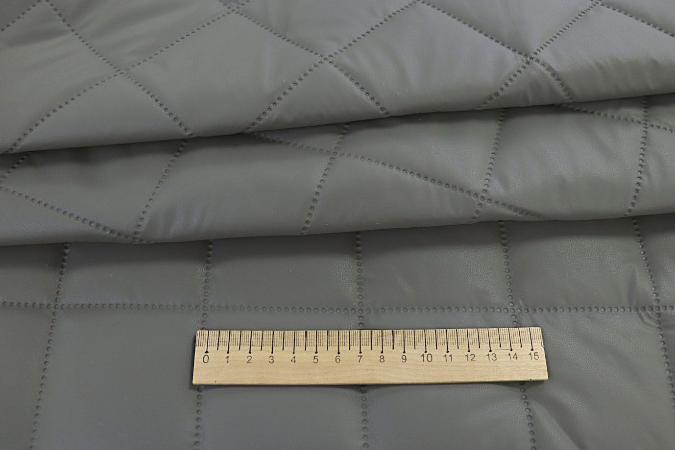 Ткань термостеганная "Ромб"/темно-серый 014 11015/7+CC200