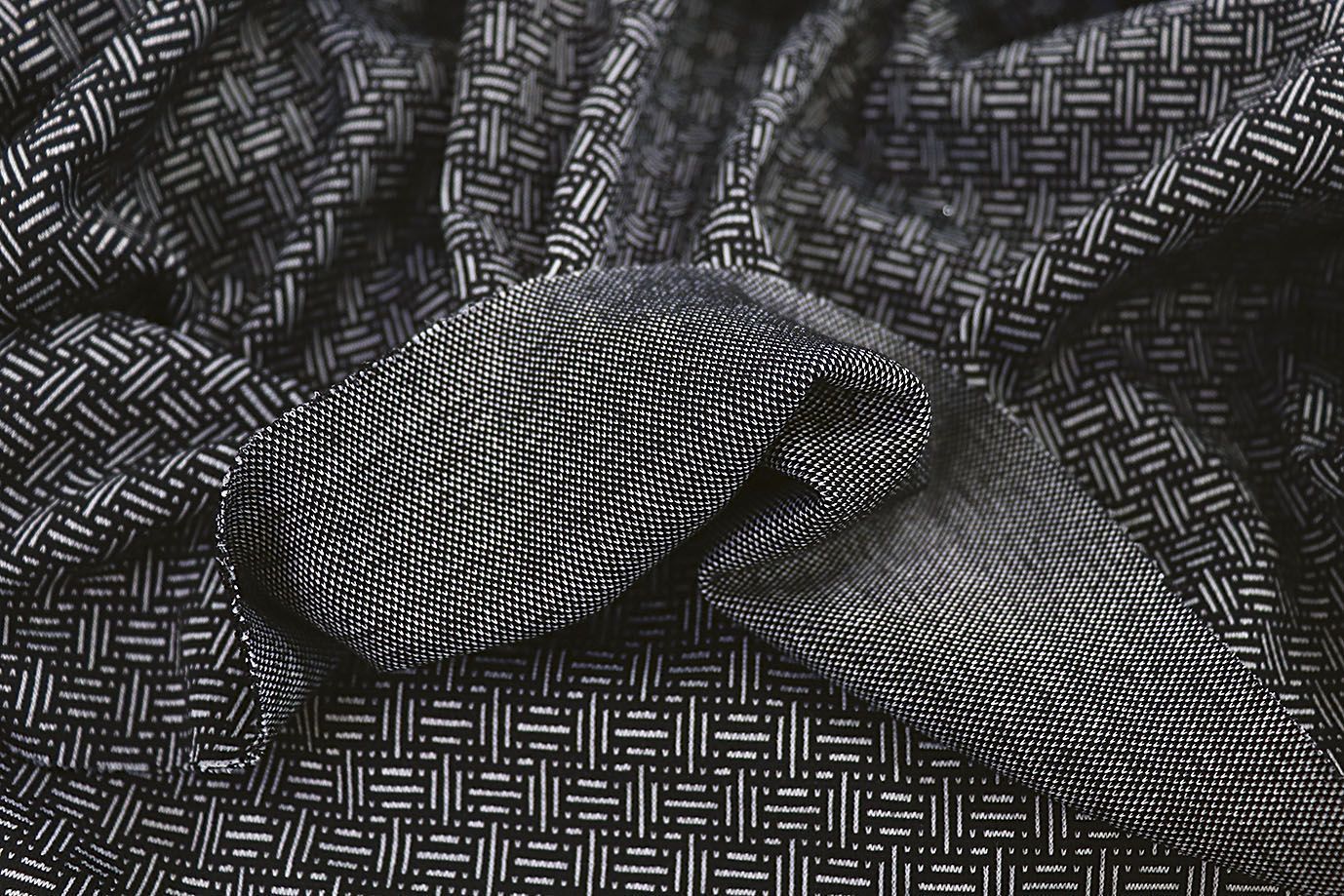 Трикотаж жаккард принт/черно-белый 1320-PY/D#1/C#1