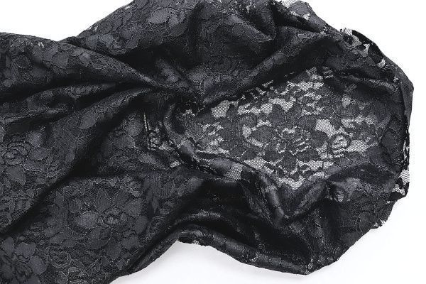 Гипюр набивной/черный 9804 P/D#6152/C#1 (ярд)