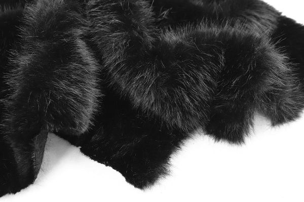Искусственный мех "Песец"/черный AP5110703/D#289-220070-85/C#11-2