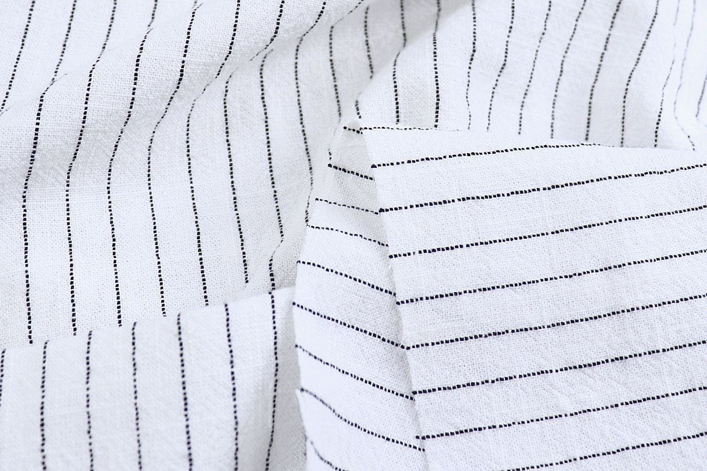 Лен принт/полоска черная на белом 4155-PY/D#1/C#1