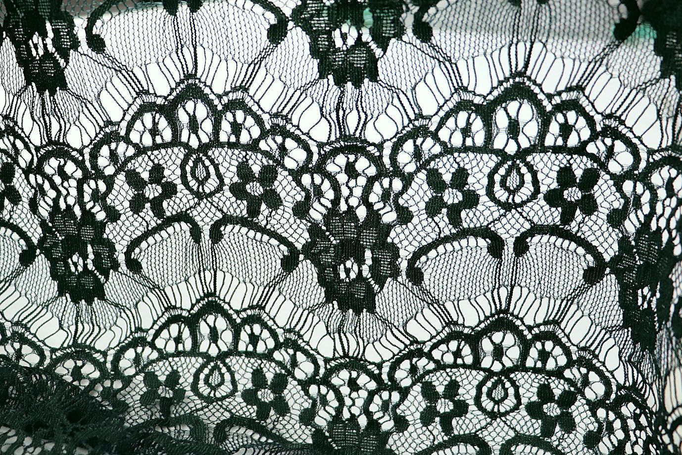 Гипюр "Реснички"/темно-зеленый 3127-21/C#1