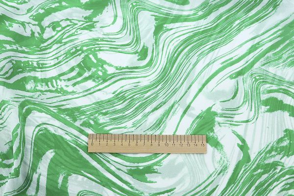 Шифон принт/бело-зеленый 3384-PY/D#9/C#2