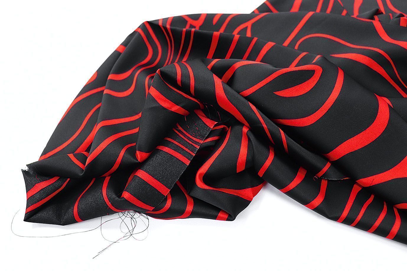 Сатин "Армани" принт/красно-черный 3712-PY/D#4/C#1