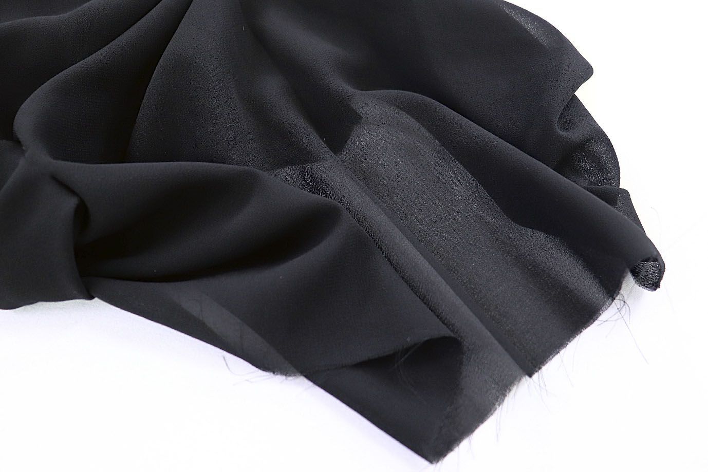 Шифон "Сахар" креп/черный SSR-832/C#10 (16974)