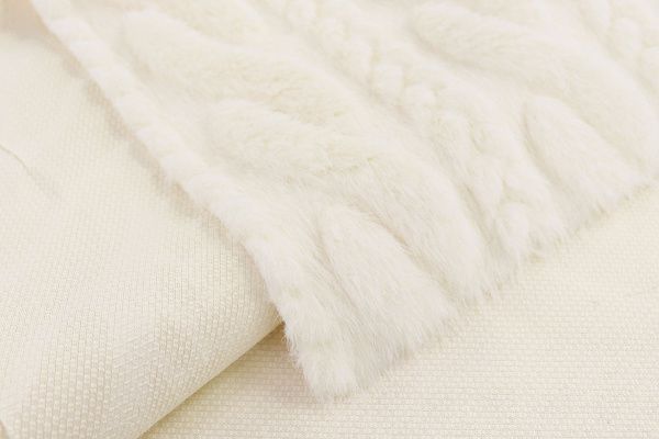 Искусственный мех "Норка" косичка/молочный PE-30068/PMW2312108