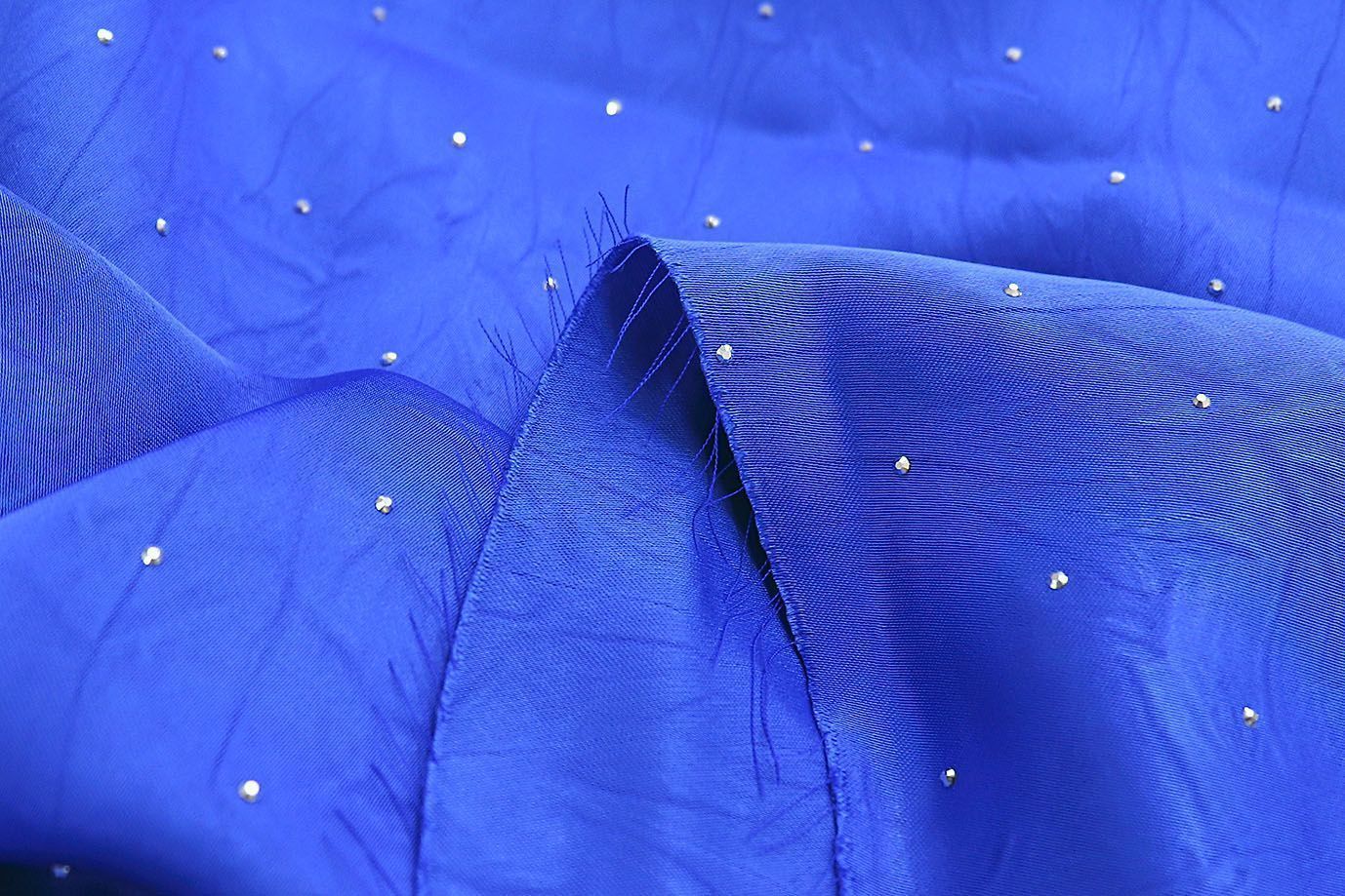 Шелк "Токио" креш со стразами/электрик 3805-PY/C#13