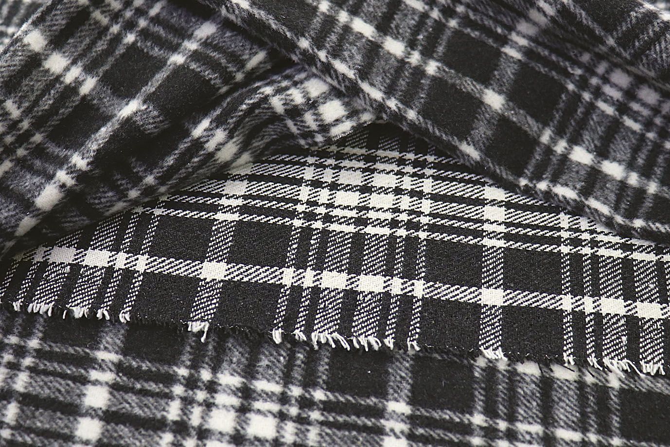 Пальтовая ткань принт/клетка черно-белая AP210901069/D#900-2111/C#4