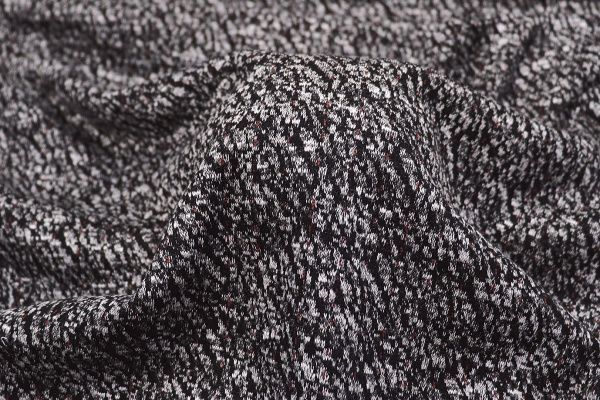 Трикотаж жаккард принт/черно-белый с красным 3101/D#2/C#4