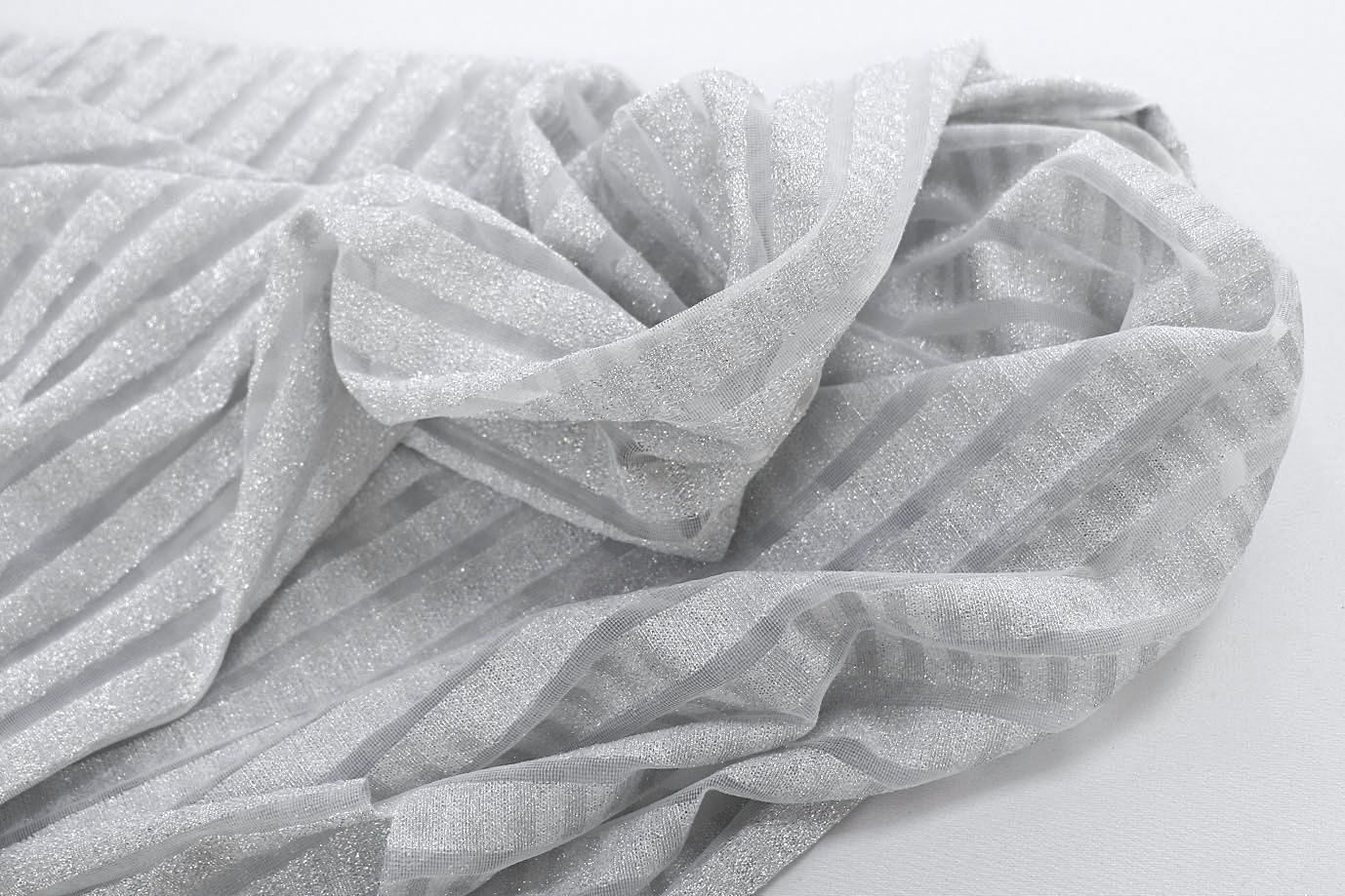 Сетка с люрексом/полоска светло-серая 2361-PY/С#2
