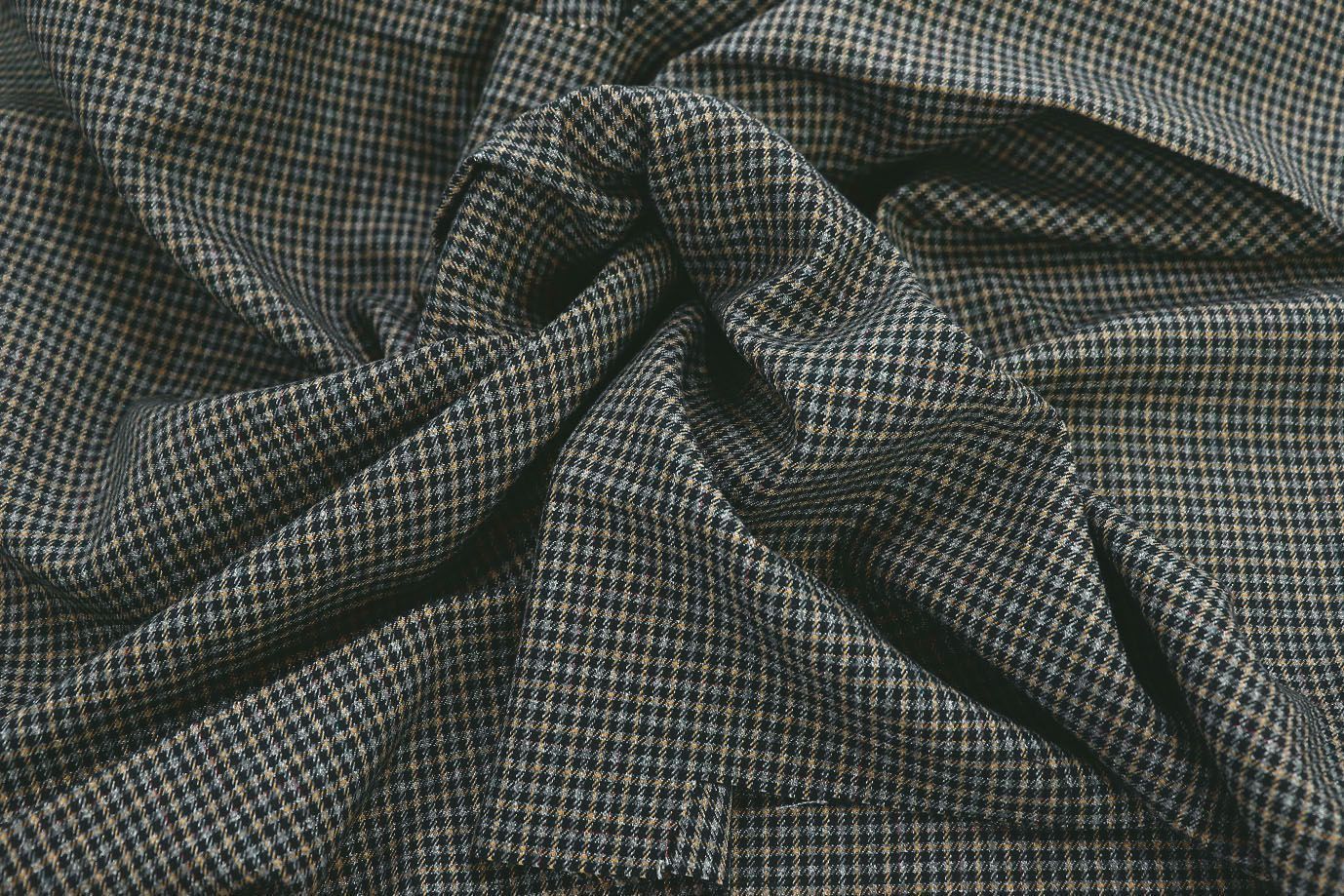 Костюмная ткань жаккард/клетка черно-желтая 3292-22-PY/D#B13300/C#4