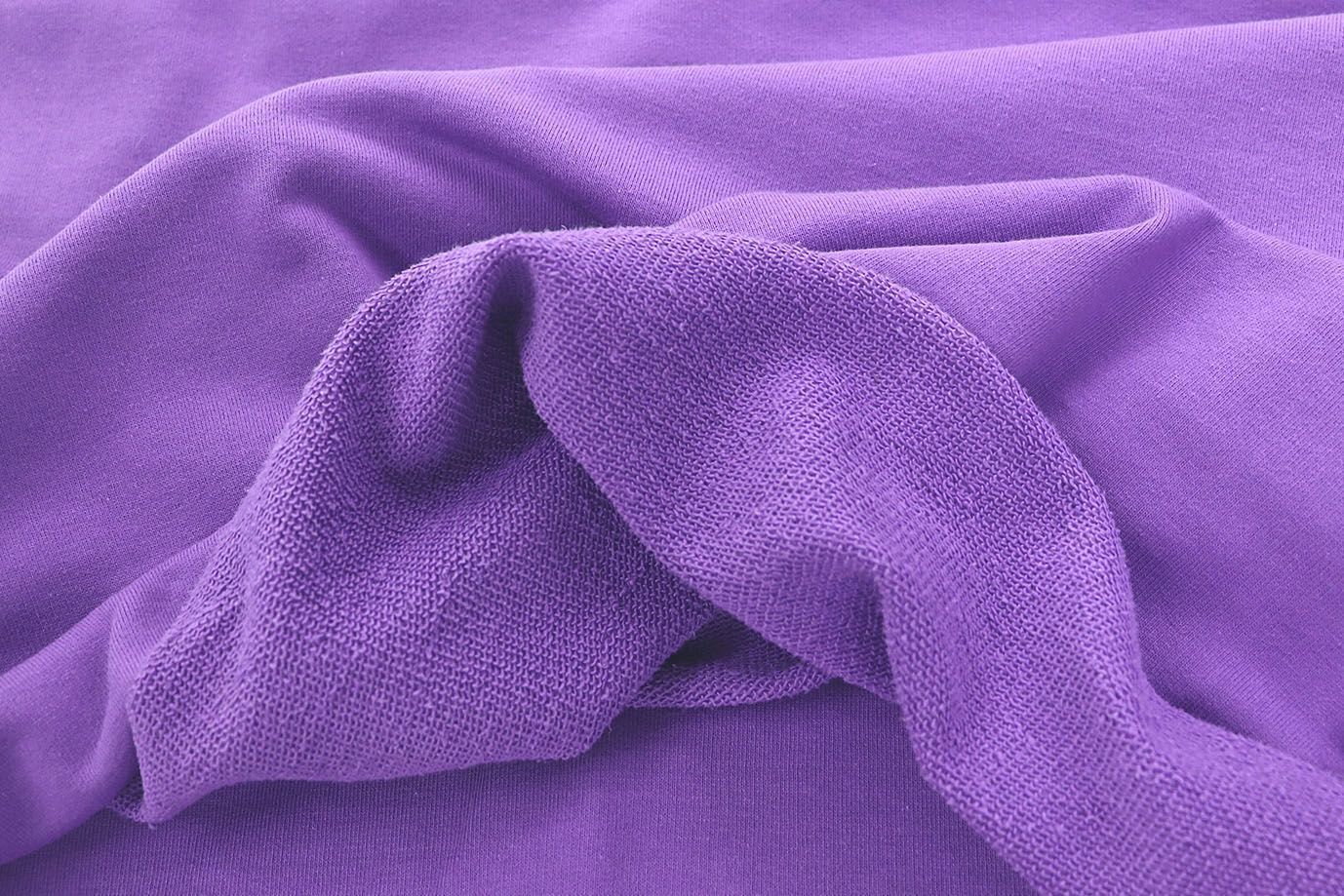 Трикотаж футер 3х нитка с петлей/фиолетовый 0363/D#петля/C#фиолет 18-3840TPX
