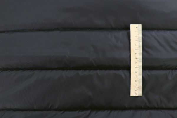 Ткань простеганная "Полоска"/черный 1372/2+CC200