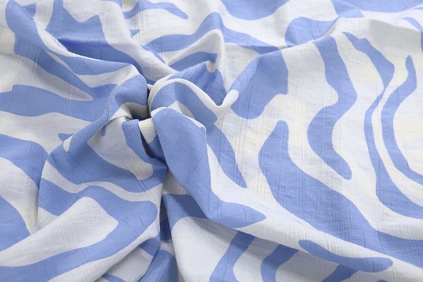 Лен N/R принт/сине-белый 3891-PY/D#4/C#3