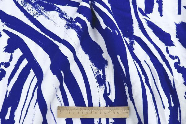 Лен БОХО принт/сине-белый 3786-PY/D#1/C#4