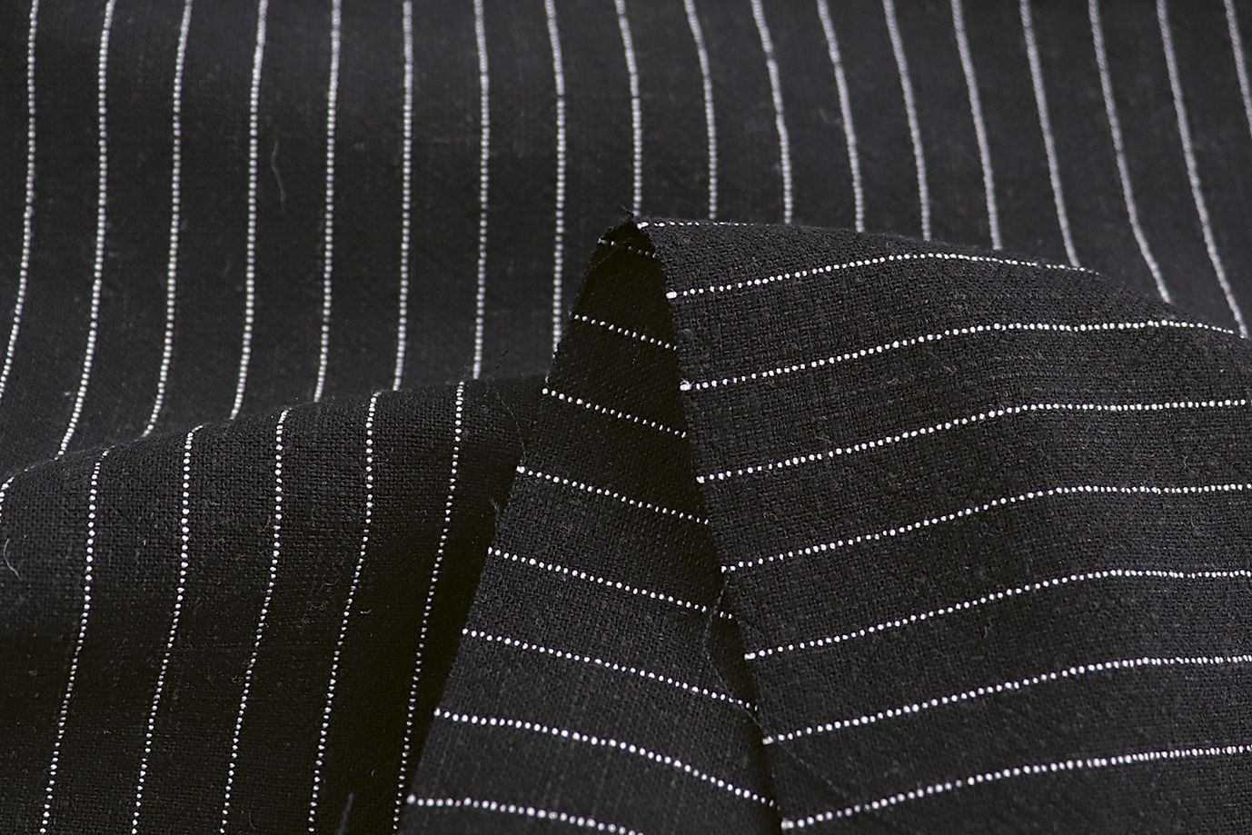 Лен принт/полоска белая на черном 4155-PY/D#1/C#6