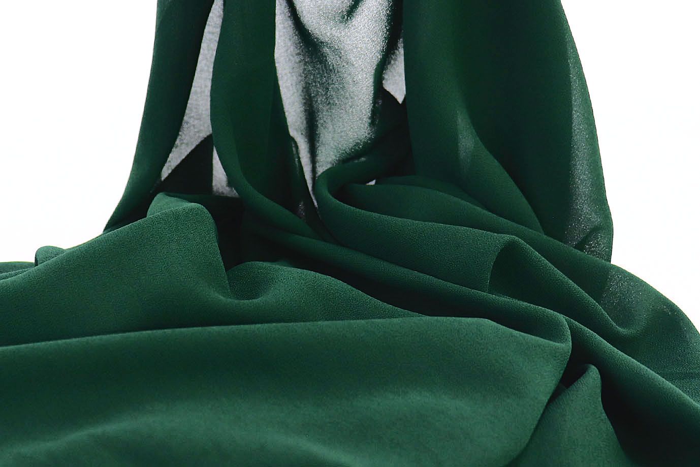 Шифон креп/изумрудный SSR-861/C#3 (DT17495)
