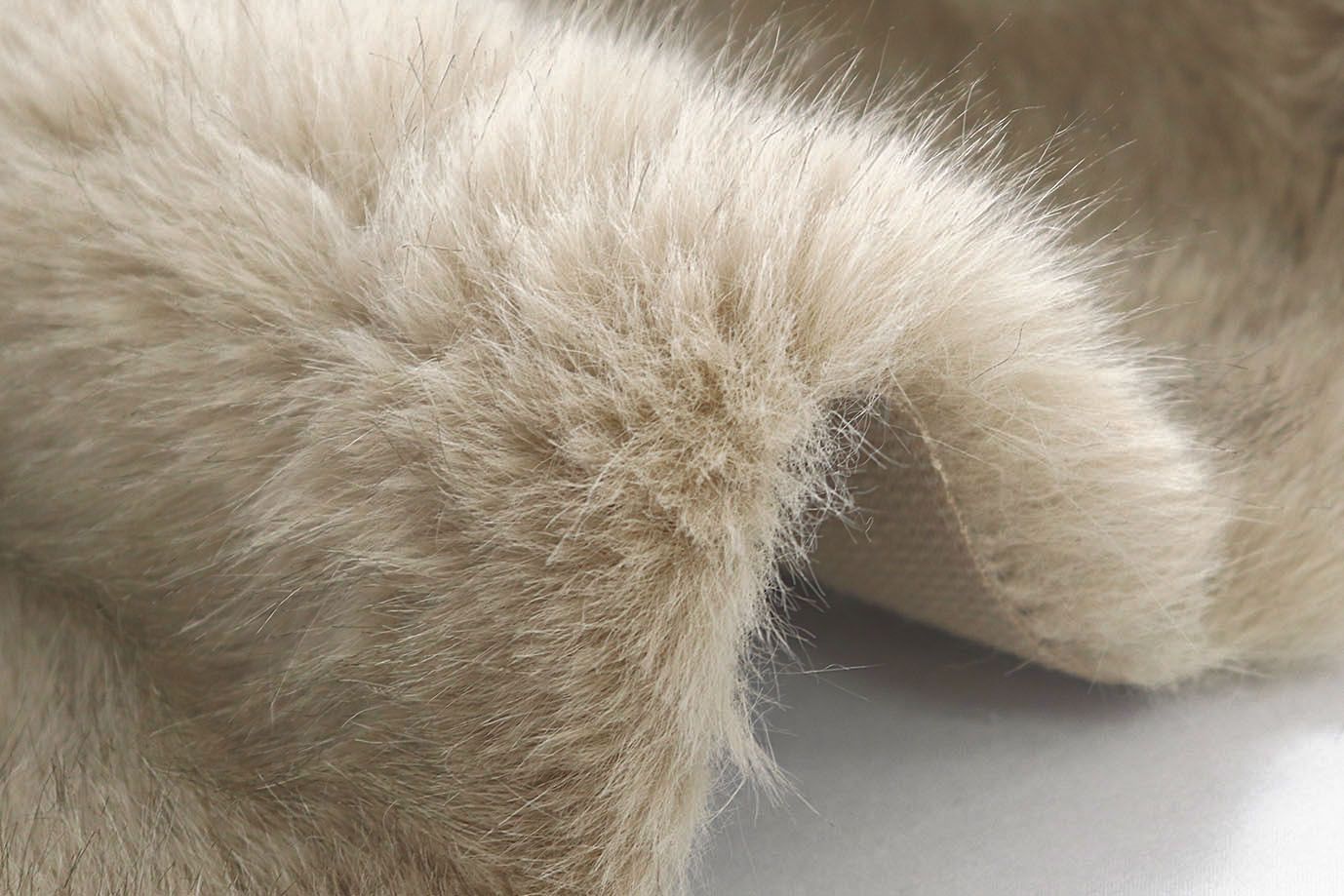 Искусственный мех "Песец" длинноворсовый/серо-бежевый AP41102/D#289-220070-85/C#F2092