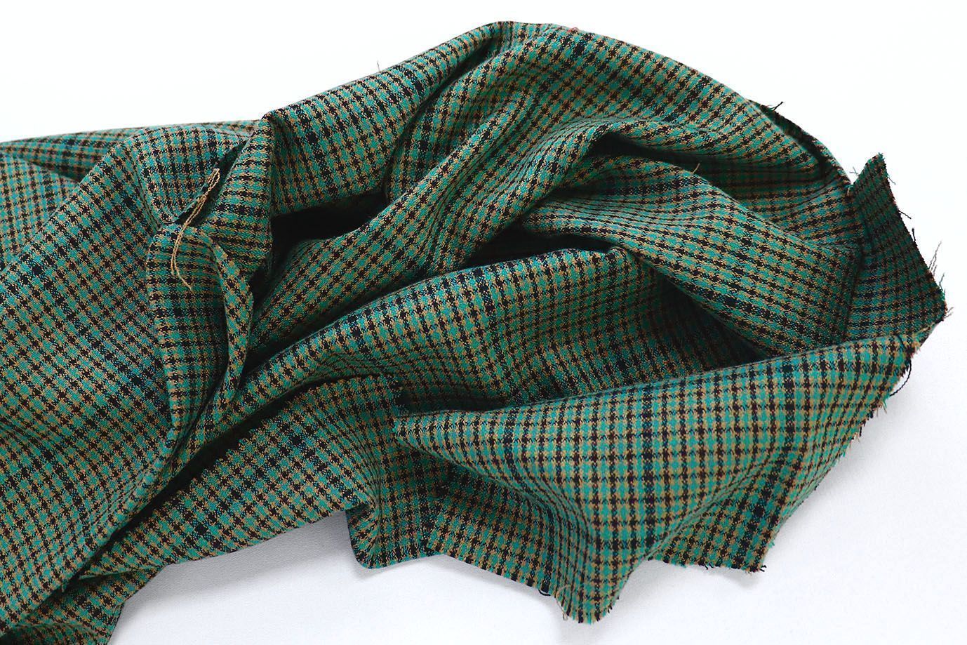 Костюмная ткань жаккард/бирюза на коричневом 3321-22-PY/D#4/C#2