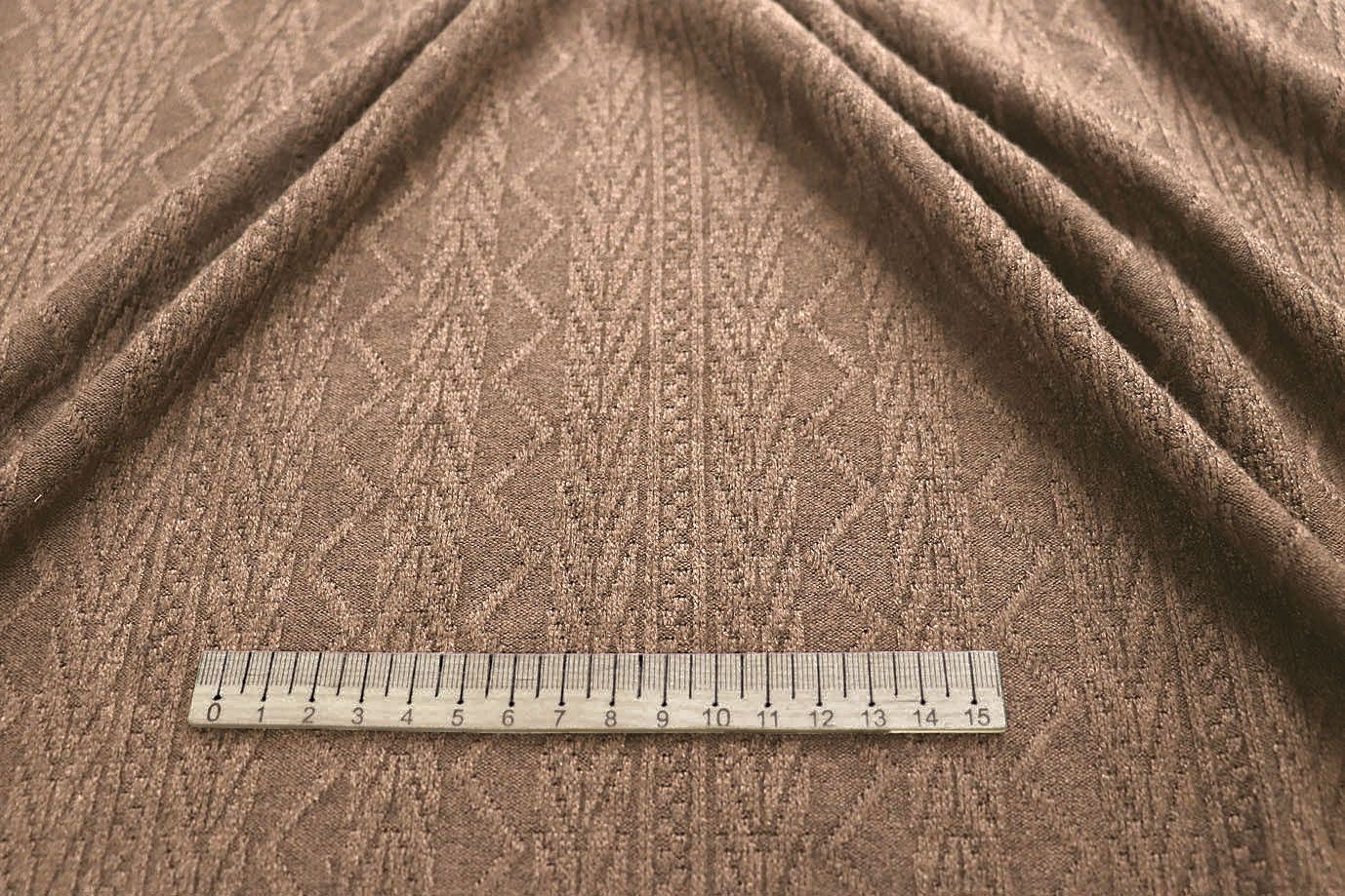 Трикотаж жаккард/коричневый 3991-PY/D#1/C#3