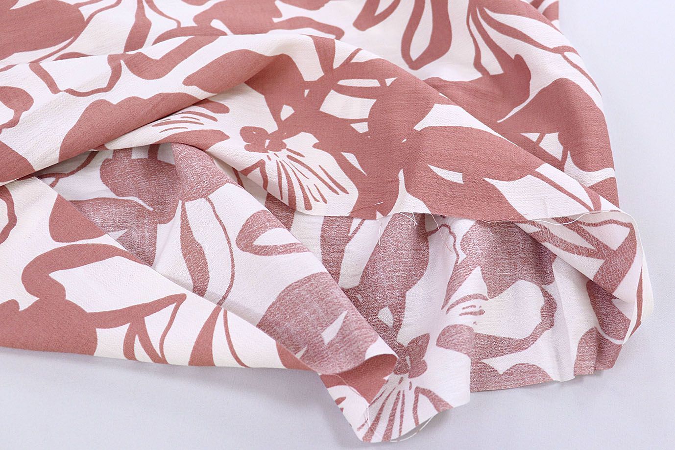 Лен БОХО принт/персиковый на белом 3815-PY/D#3/C#7