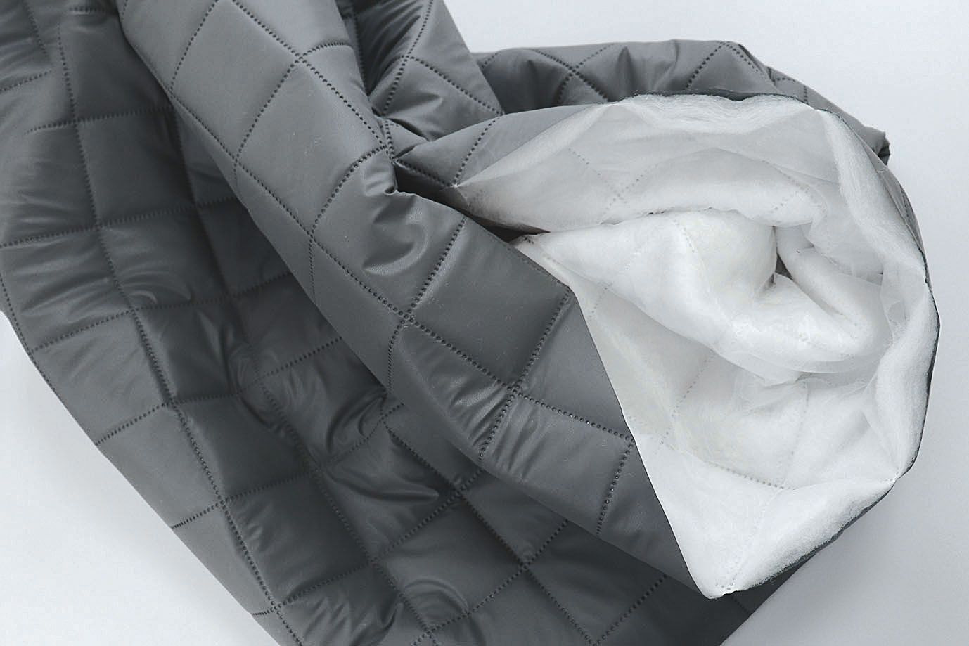 Ткань термостеганная "Ромб"/серый 11015/7+CC300