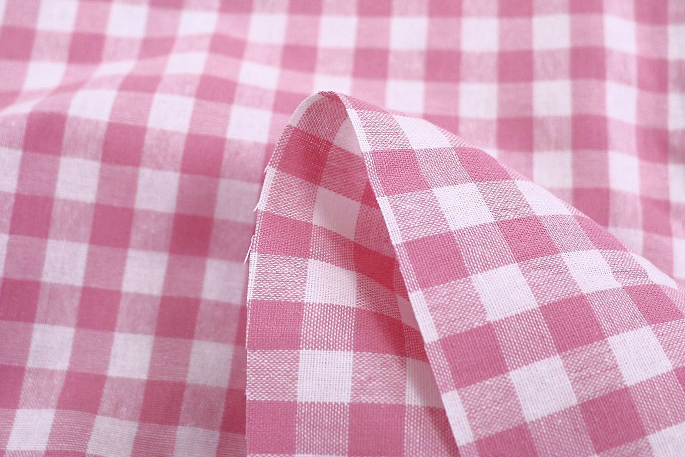 Хлопок принт/клетка розово-белая 1386-PY/C#2