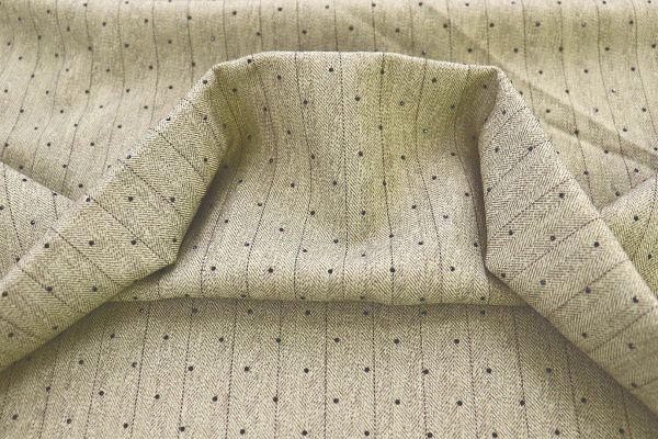 Костюмная ткань со стразами/бежевый VT-11808/C#1