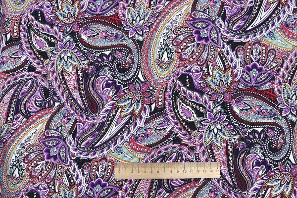 Штапель принт/узор фиолетовый 3861-PY/D#2/C#3