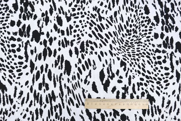 Лен принт/бело-черный 3867-PY/D#1/C#2