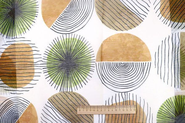 Тюль принт/сине-зелено-бежевый WBC23/C#2B