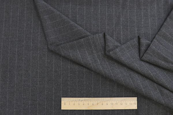 Костюмная ткань/полоска серая 3764-PY/C#1 Grey (39223)