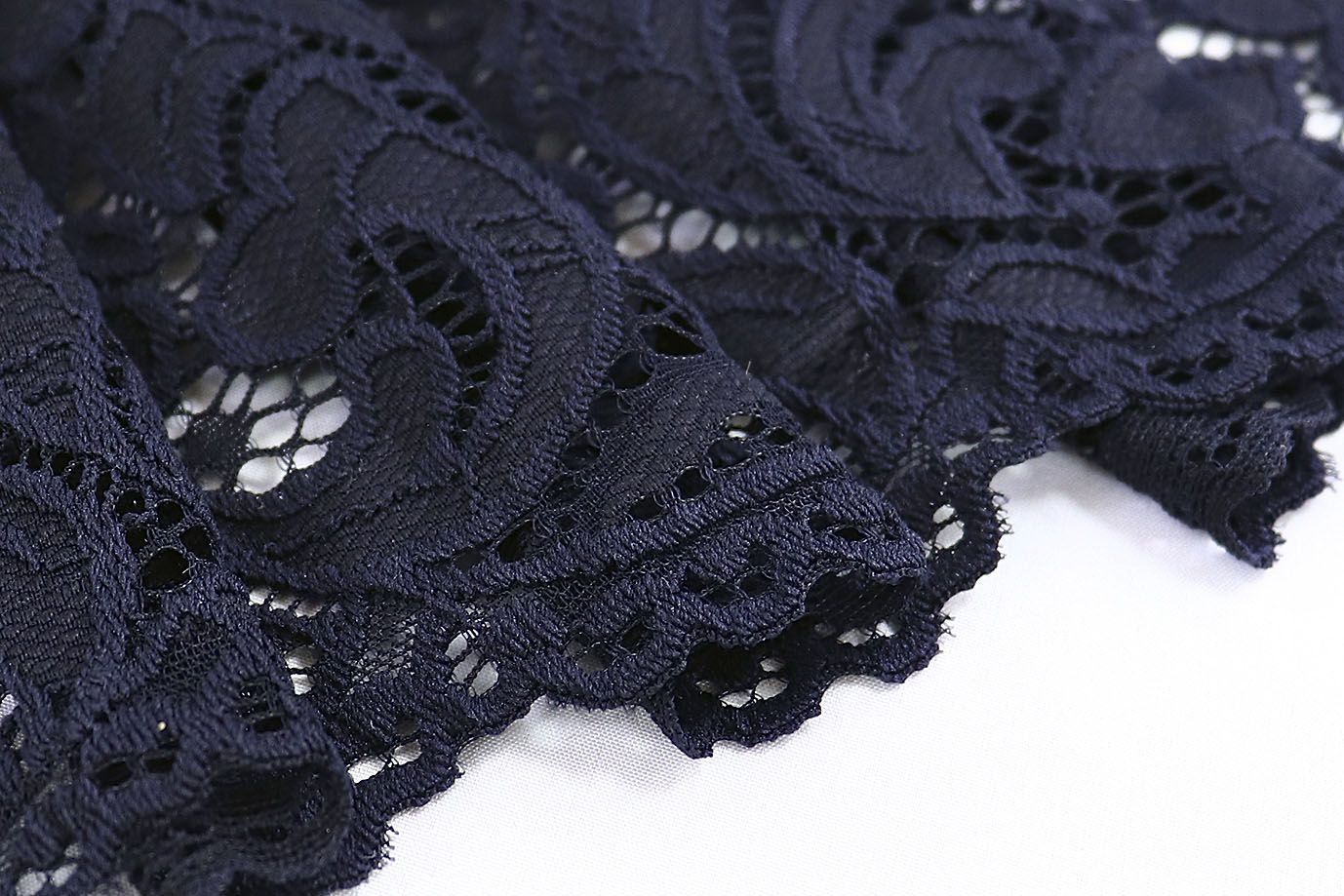Гипюр стрейч/темно-синий 50072/C8