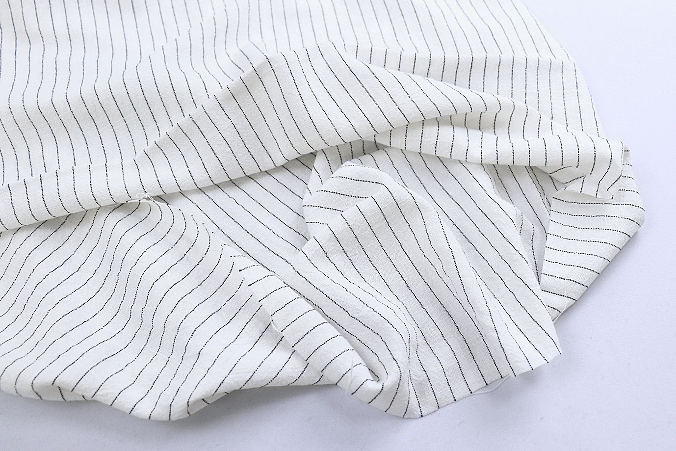 Лен принт/полоска черная на белом 4155-PY/D#1/C#1