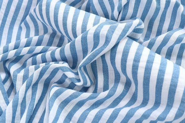 Лен принт/полоска сине-белая 3655-PY/C#1