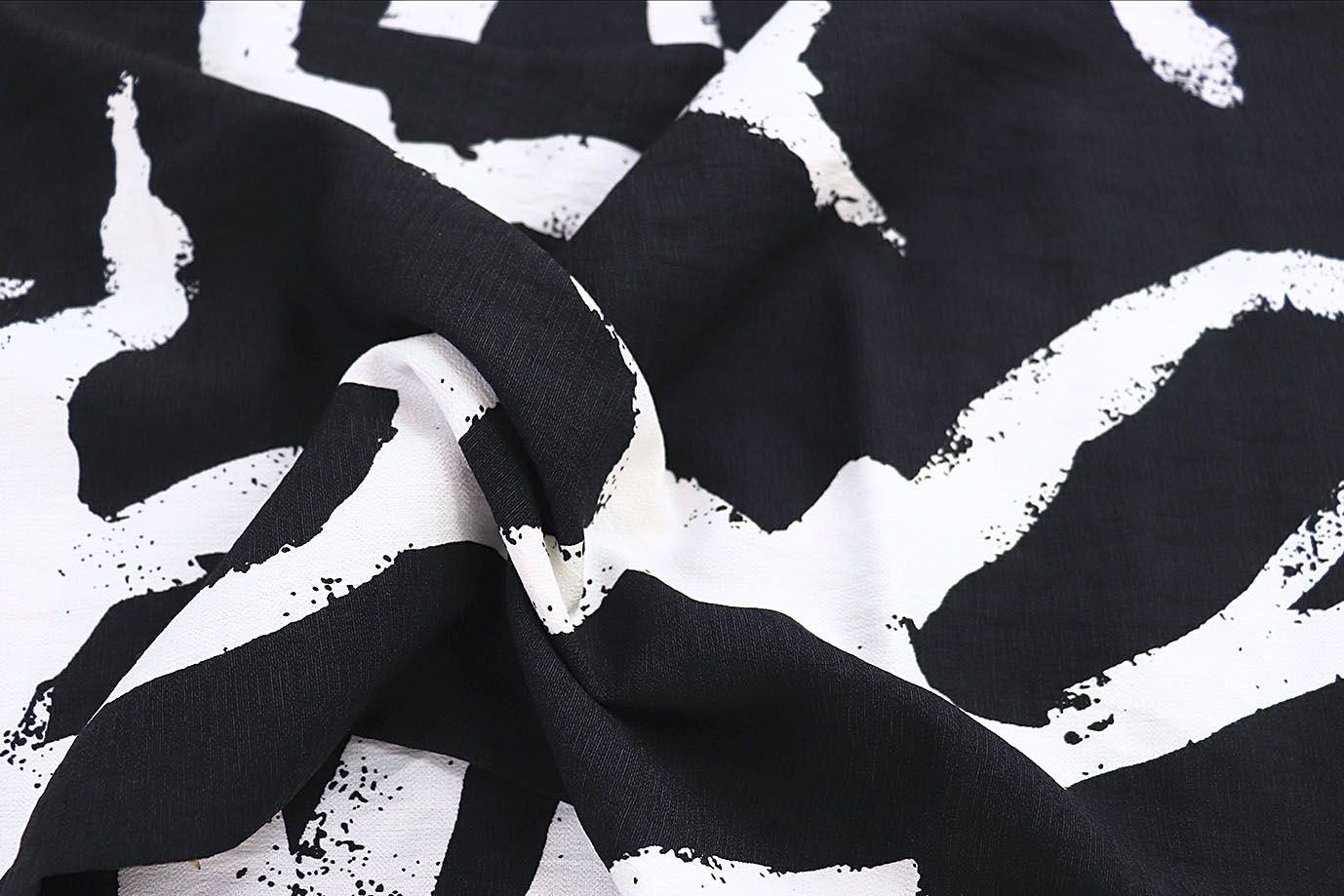 Лен БОХО принт/черно-белый 3857-PY/D#7/C#2