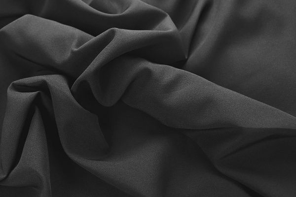 Костюмная ткань "Барби" стрейч/черный 4147-PY/C#1