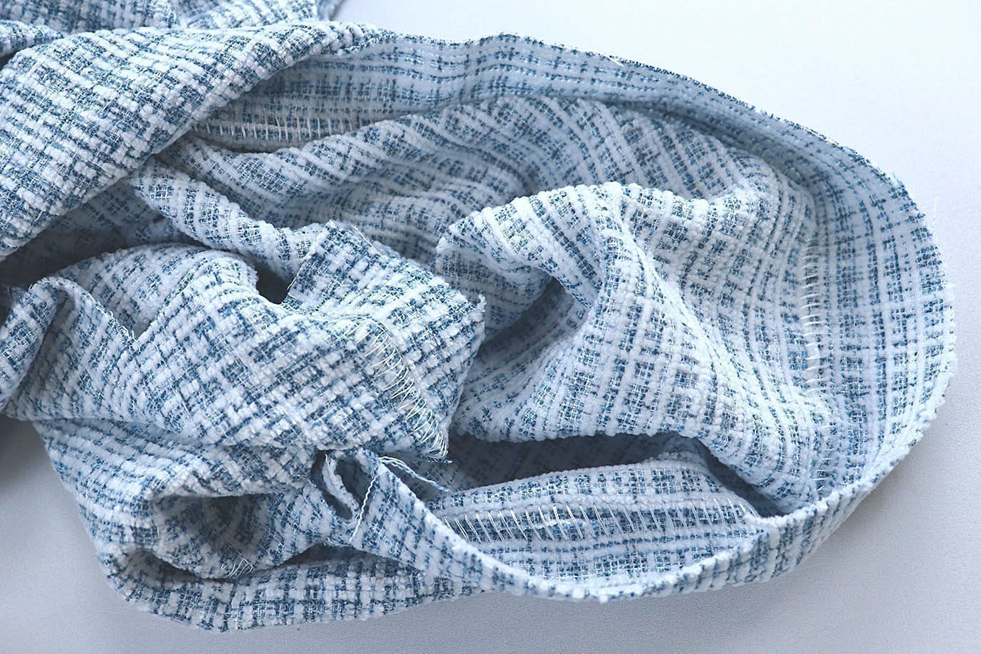 Костюмная ткань «Шанель»/голубой 3986-PY/C#2