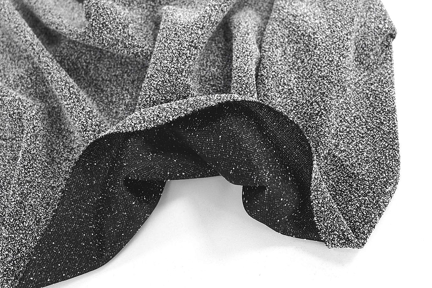 Трикотаж жаккард флок/серо-черный 3541-PY/C#1