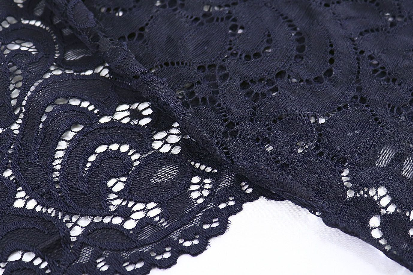 Гипюр стрейч/темно-синий 50072/C8